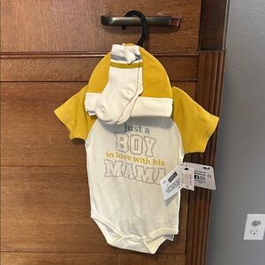 Yellow and White Kids Matching Set